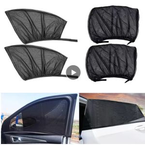 4 Tapasol Lateral Protector Solar Malla Para Autos Camioneta