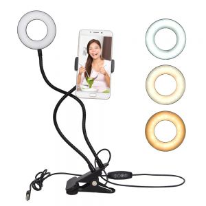 Aro De Luz Led Celular Soporte 2 En 1 Tiktok Instagram Live