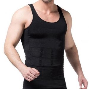 Bividi Camiseta De Alta Compresión Slim Reductora Color Negro