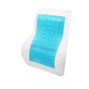 Cojin Respaldar Lumbar Con Gel Ortopédico Premium + Funda Blanca