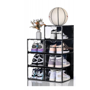 Caja De Almacenamiento Transparentes Zapatillas Puerta Imantada