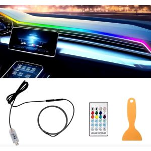 Tira De Luces Led Para Interior De Autos + Control App Rgb