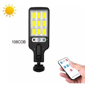 Lámpara Solar Exterior Pared Super Brillante 3 modos + control