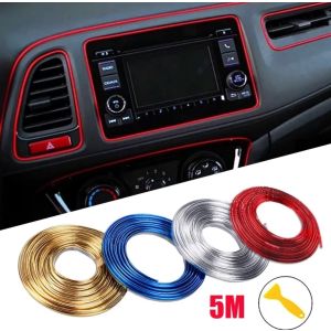 Tira Moldura Decorativa Interior Tuning Auto 5 Mt + Espatula