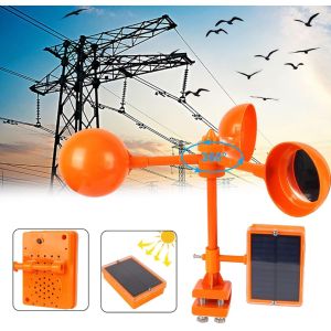 Repelente De Aves Reflectante 360° Panel Solar Con Sonido
