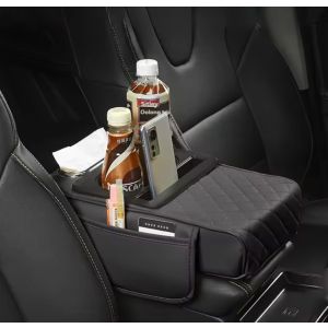 Apoyabrazos Para Autos Con Porta Botellas + Tisúes - Negro