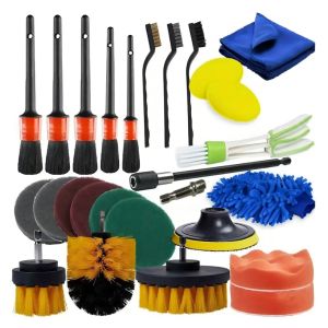 Kit Limpieza Para Autos Cepillo Esponja Automotriz Set 27pz