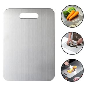 Tabla De Picar Acero Inoxidable Diseño Premium Cocina Hogar 34x24 cm