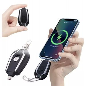 Llavero Cargador Portatil De Power Bank 1500 iPhone Tipo C