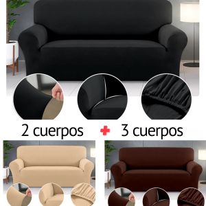 Funda Forro Cobertor Mueble De 3 + 2 Cuerpos + Banda Elástica