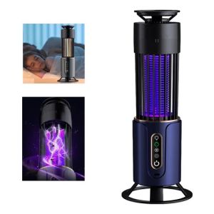 Lampara Repelente Eléctrica Recargable Mata Mosquitos 2000v Azul Marino