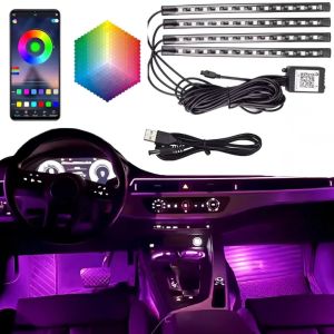 Barra Luz Led 48 Rgb Luz Interior App Control Auto Universal