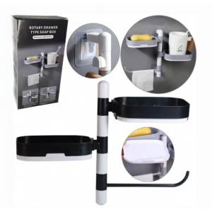 Organizador Multifuncion Giratorio Pared 2 Niveles +toallero