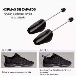 Hormas Para Zapatillas Auto Ajustables Negro X2