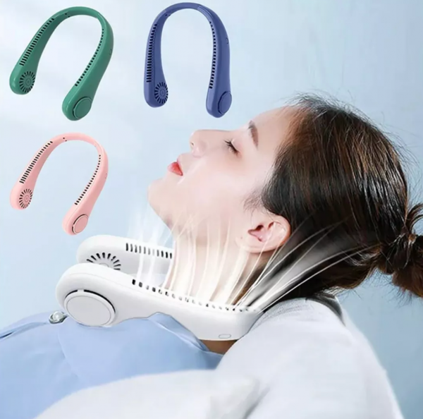 Ventilador Portatil Para Cuello Flexible Verano Recargable