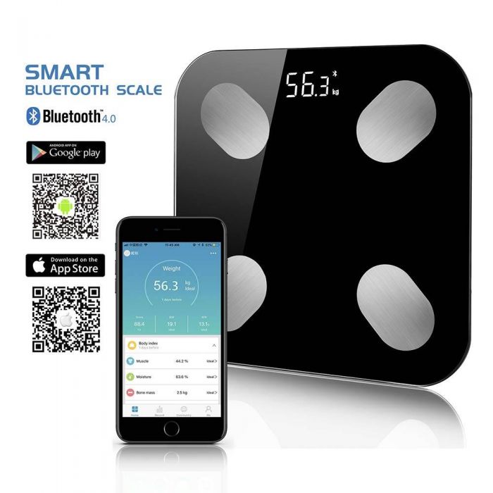 Balanza Digital Bluetooth Smart Controla Peso Grasa Corporal