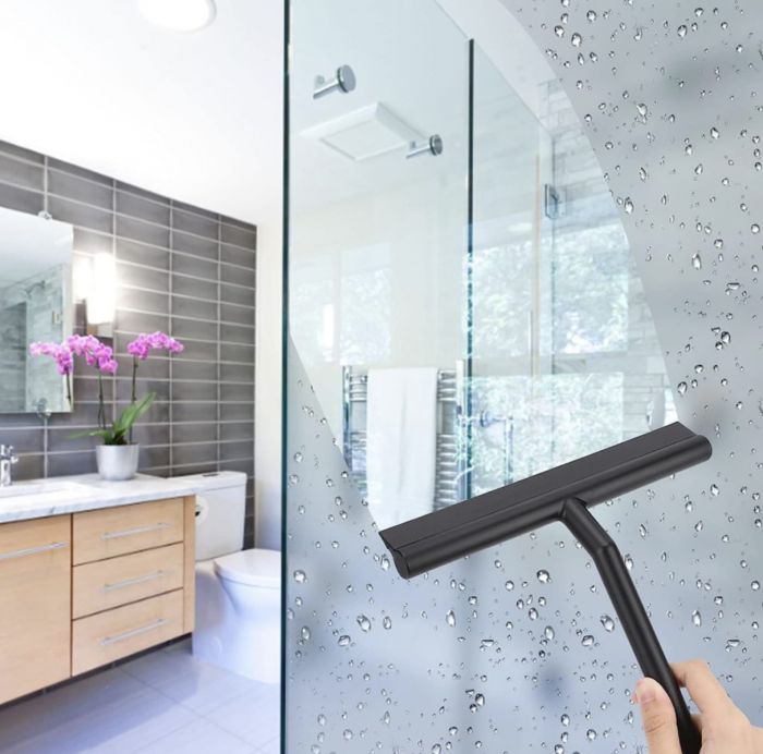 Limpiador De Vidrios Para Duchas Ventanas Espejos + Colgador 